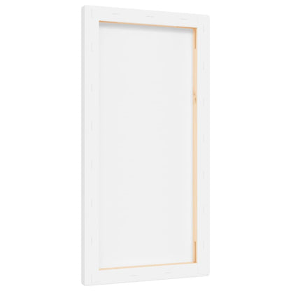 Stretched Canvases 12 pcs White Fabric and Solid Wood Pine