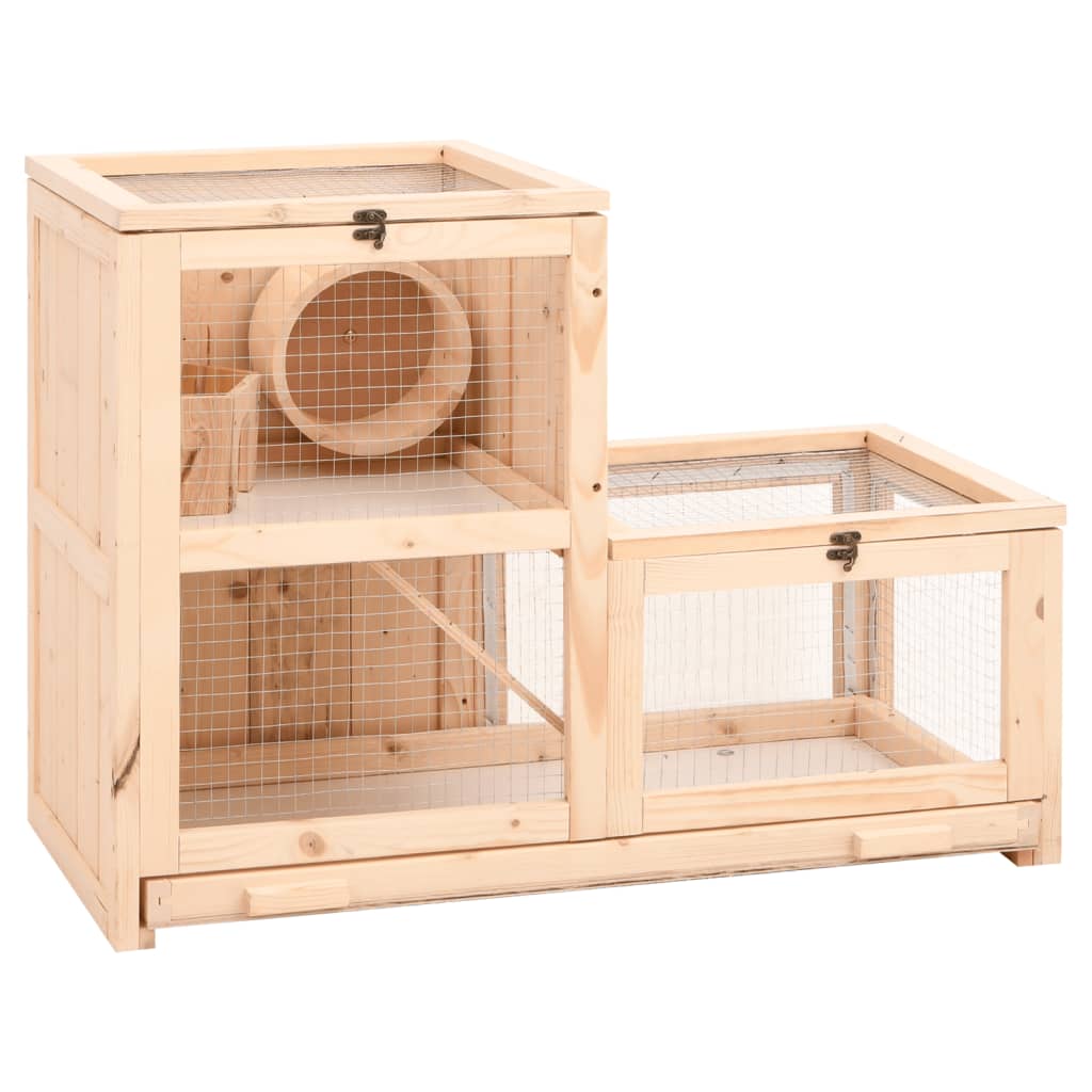 Hamster Cage 81x40x60 cm Solid Wood Fir