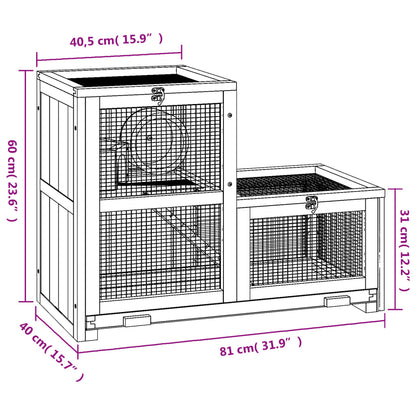 Hamster Cage 81x40x60 cm Solid Wood Fir