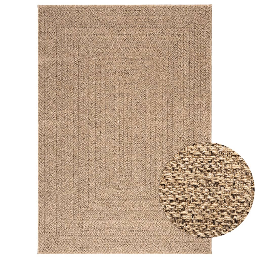 Rug ZIZUR 140x200 cm Jute Look Indoor and Outdoor