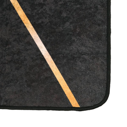 Rug Washable Black and Gold 120x180 cm Anti Slip