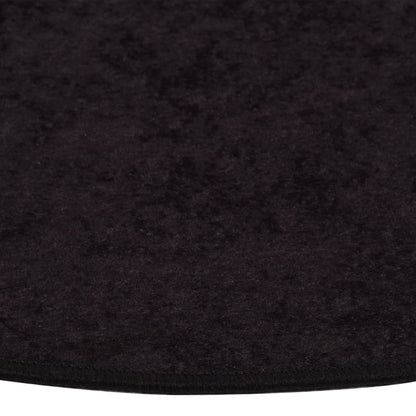 Rug Washable Anthracite Ø 200 cm Anti Slip