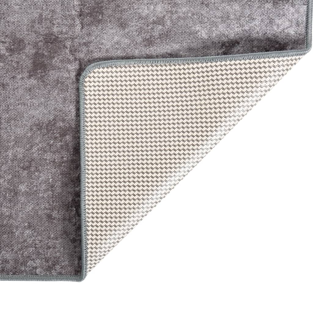 Rug Washable Grey 400x300 cm Anti Slip