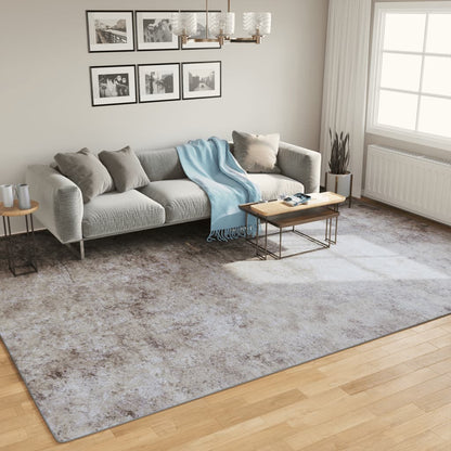 Rug Washable Grey 400x300 cm Anti Slip