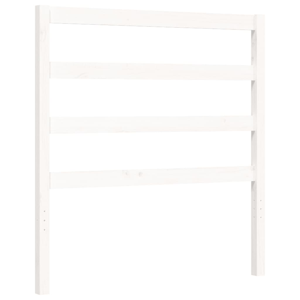 Bed Frame without Mattress White Small Single Solid Wood Pine