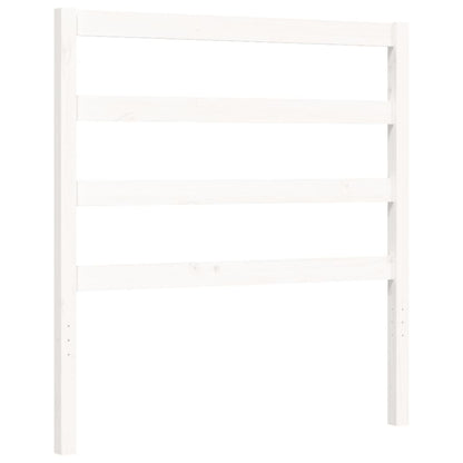 Bed Frame without Mattress White Small Single Solid Wood Pine