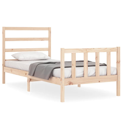 Bed Frame without Mattress 90x190 cm Single Solid Wood Pine