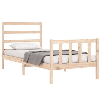 Bed Frame without Mattress 90x190 cm Single Solid Wood Pine