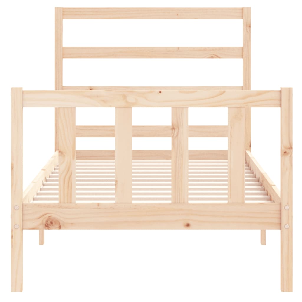 Bed Frame without Mattress 90x190 cm Single Solid Wood Pine