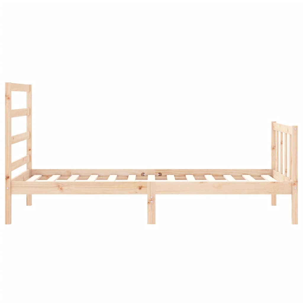 Bed Frame without Mattress 90x190 cm Single Solid Wood Pine