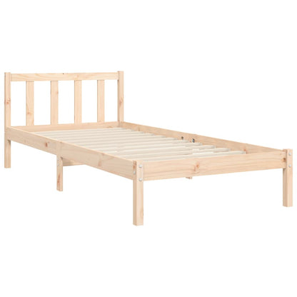 Bed Frame without Mattress 90x190 cm Single Solid Wood Pine