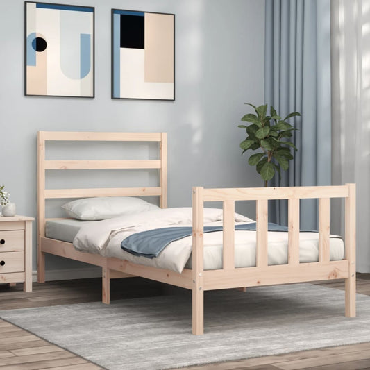 Bed Frame without Mattress 90x190 cm Single Solid Wood Pine