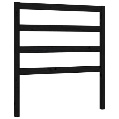 Bed Frame without Mattress Black 90x190 cm Single Solid Wood Pine