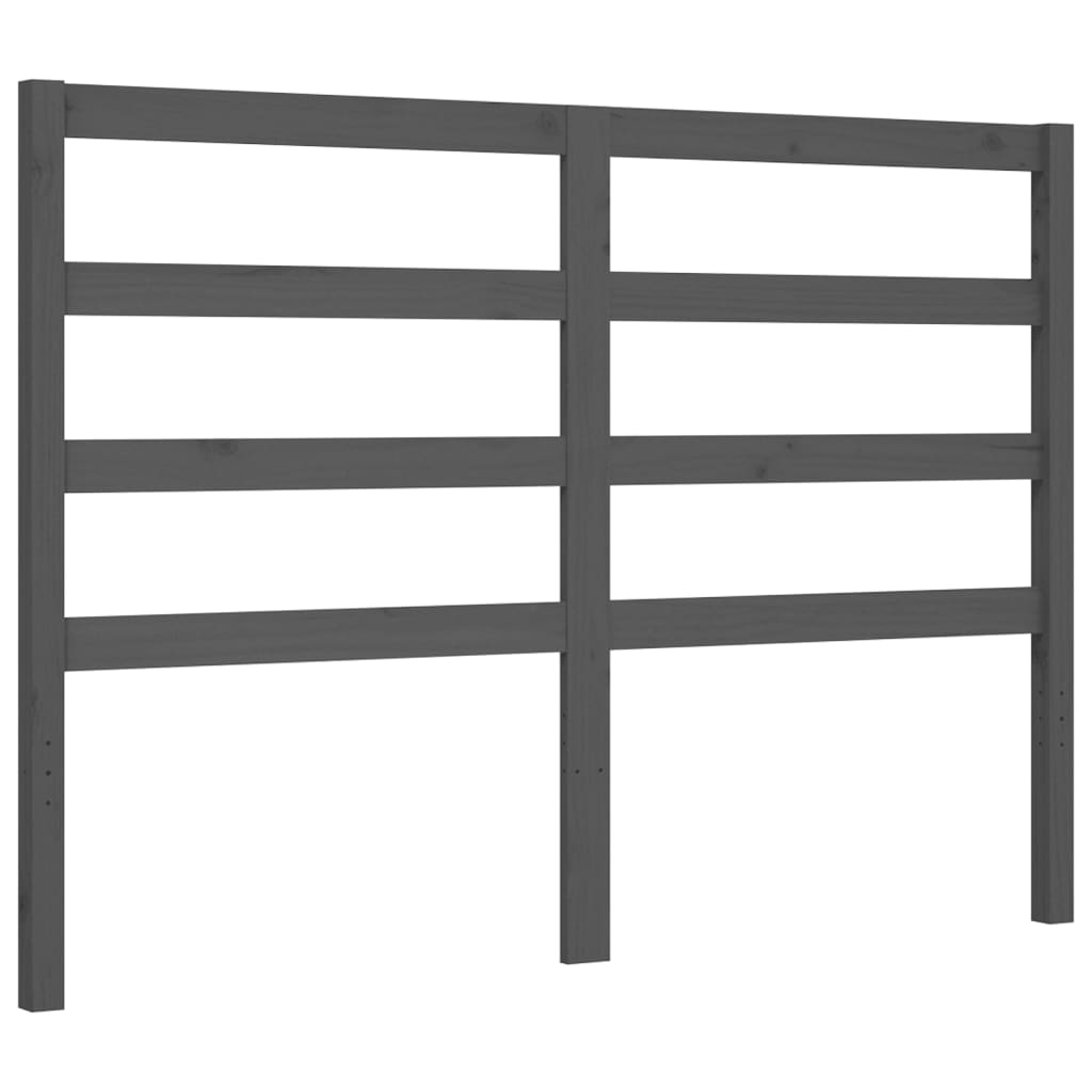 Bed Frame without Mattress Grey King Size Solid Wood Pine