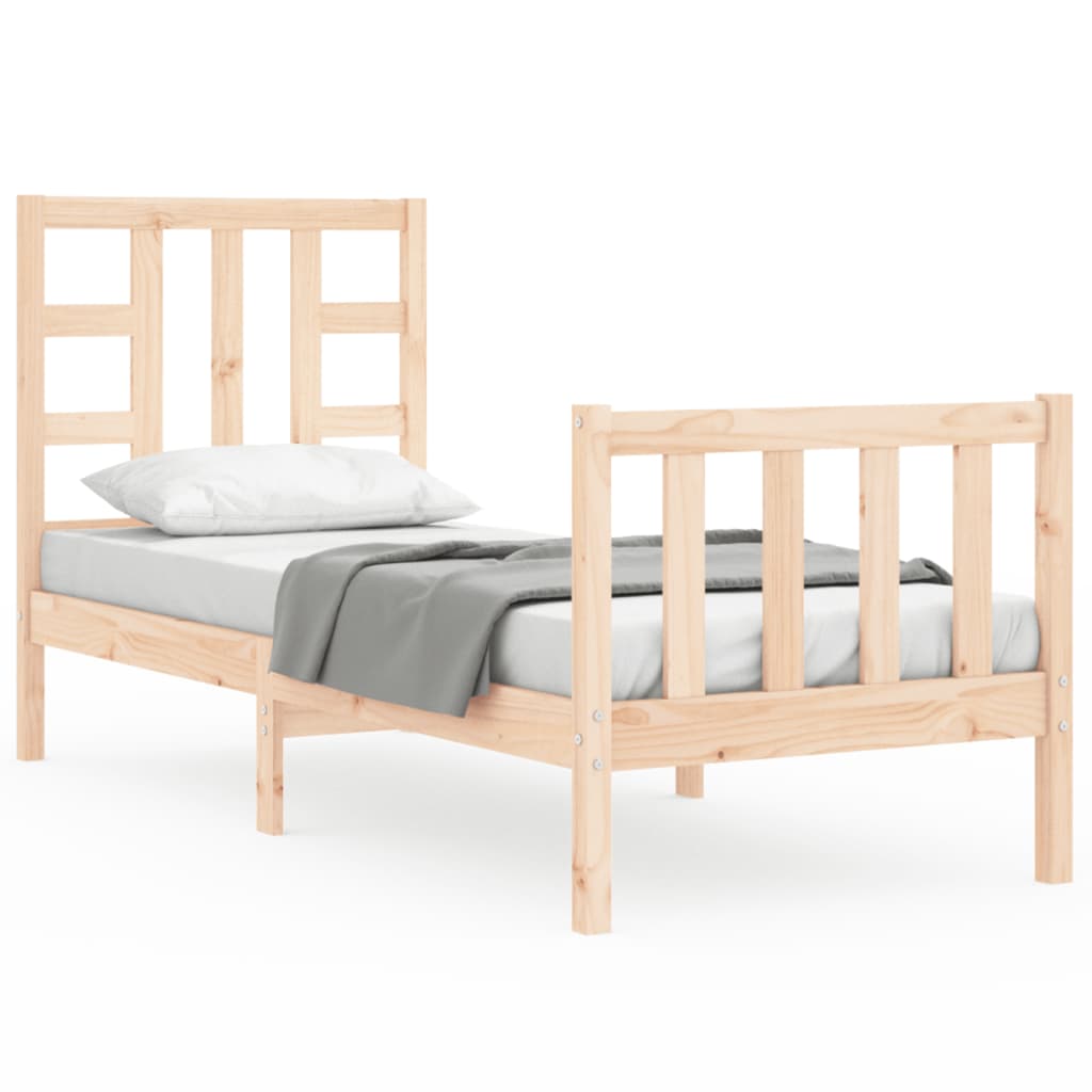 Bed Frame without Mattress Small Single Solid Wood Pine