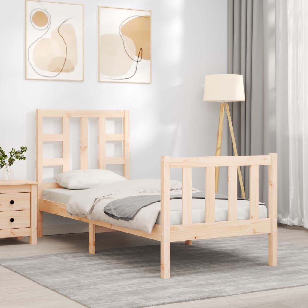 Bed Frame without Mattress Small Single Solid Wood Pine