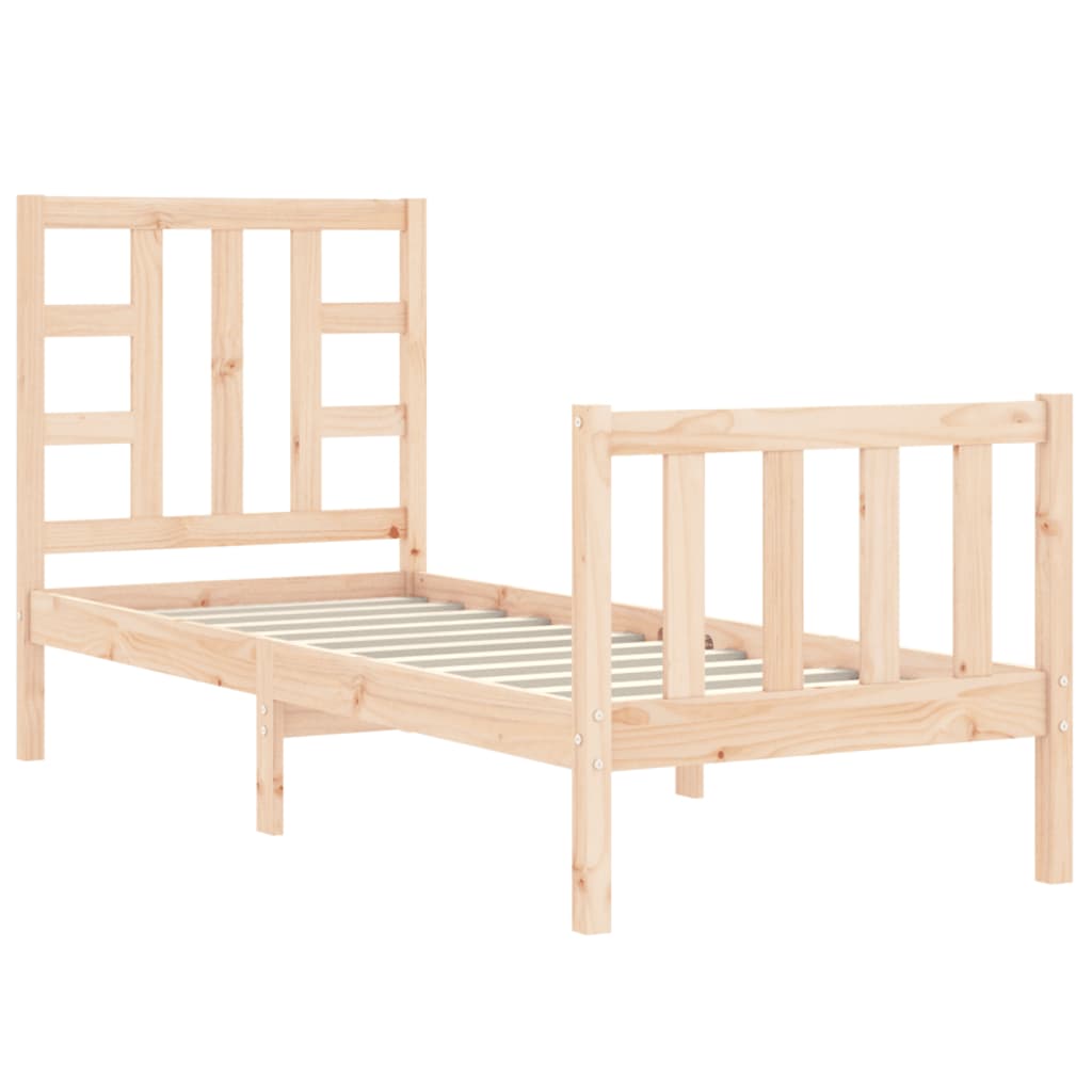 Bed Frame without Mattress Small Single Solid Wood Pine