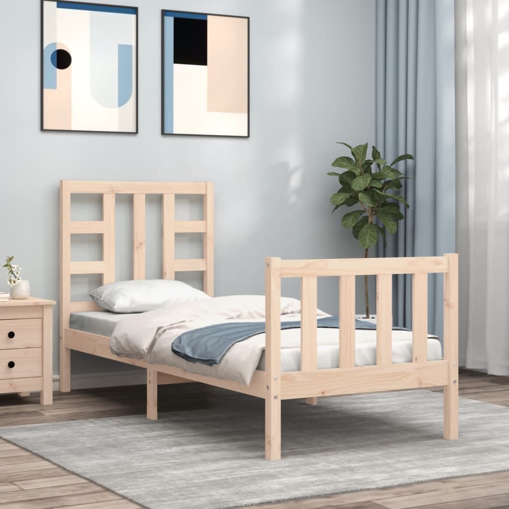 Bed Frame without Mattress Small Single Solid Wood Pine