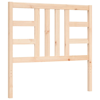 Bed Frame with Headboard 90x190 cm Single Solid Wood