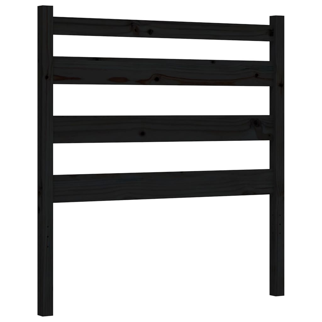 Bed Frame without Mattress Black Small Single Solid Wood Pine