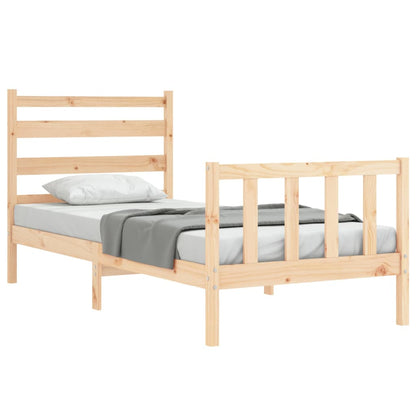 Bed Frame without Mattress 90x190 cm Single Solid Wood Pine