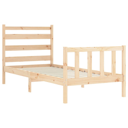 Bed Frame without Mattress 90x190 cm Single Solid Wood Pine