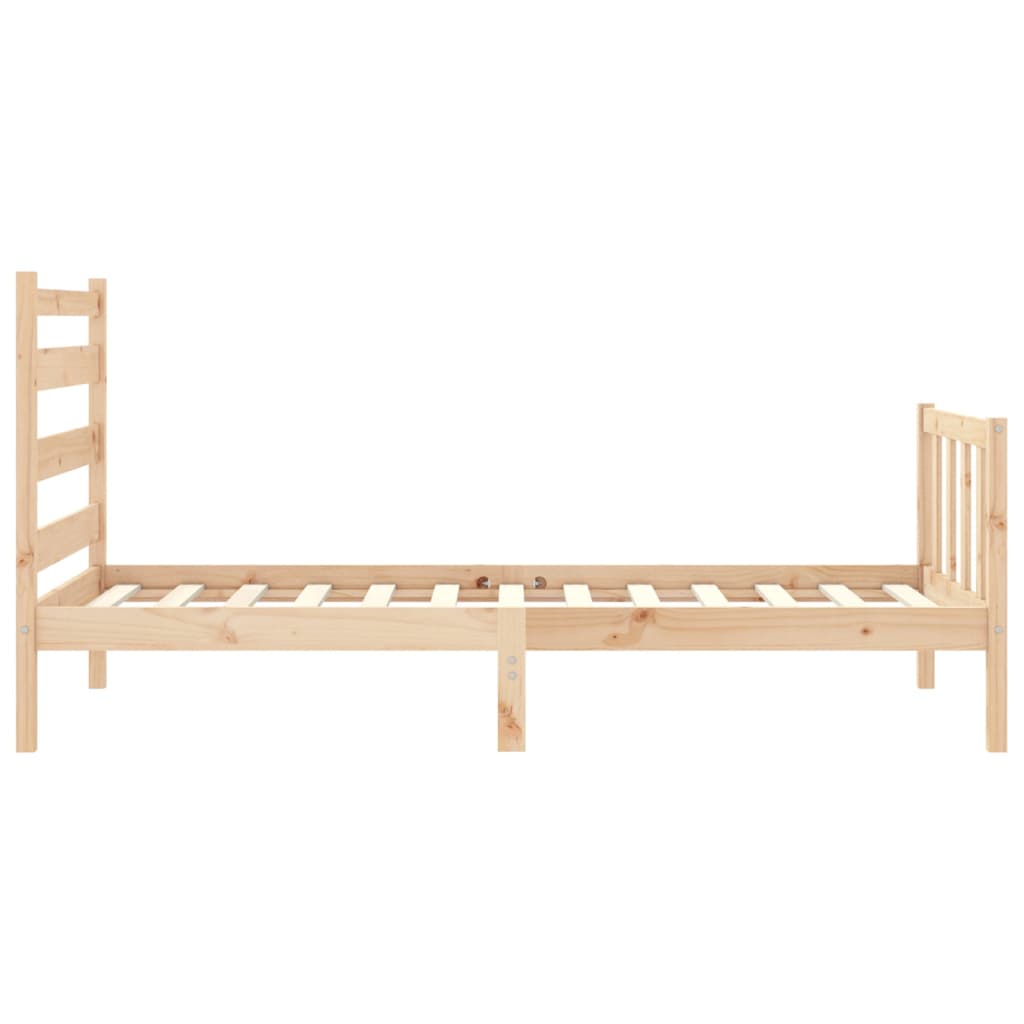 Bed Frame without Mattress 90x190 cm Single Solid Wood Pine