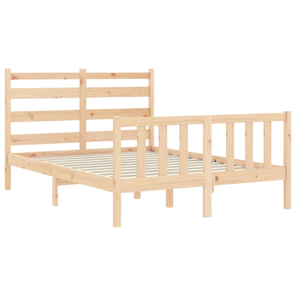 Bed Frame without Mattress 120x200 cm Solid Wood Pine