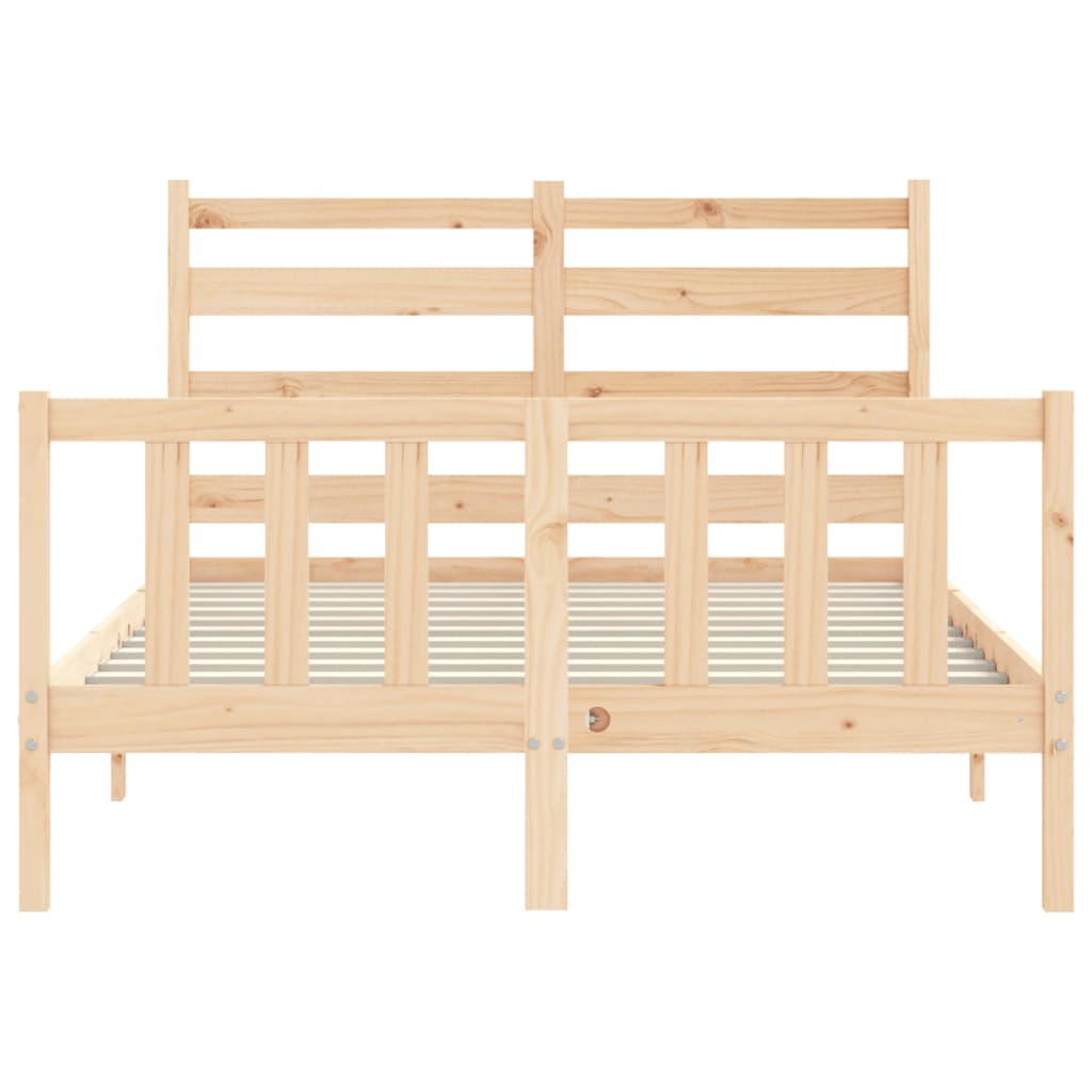 Bed Frame without Mattress 120x200 cm Solid Wood Pine