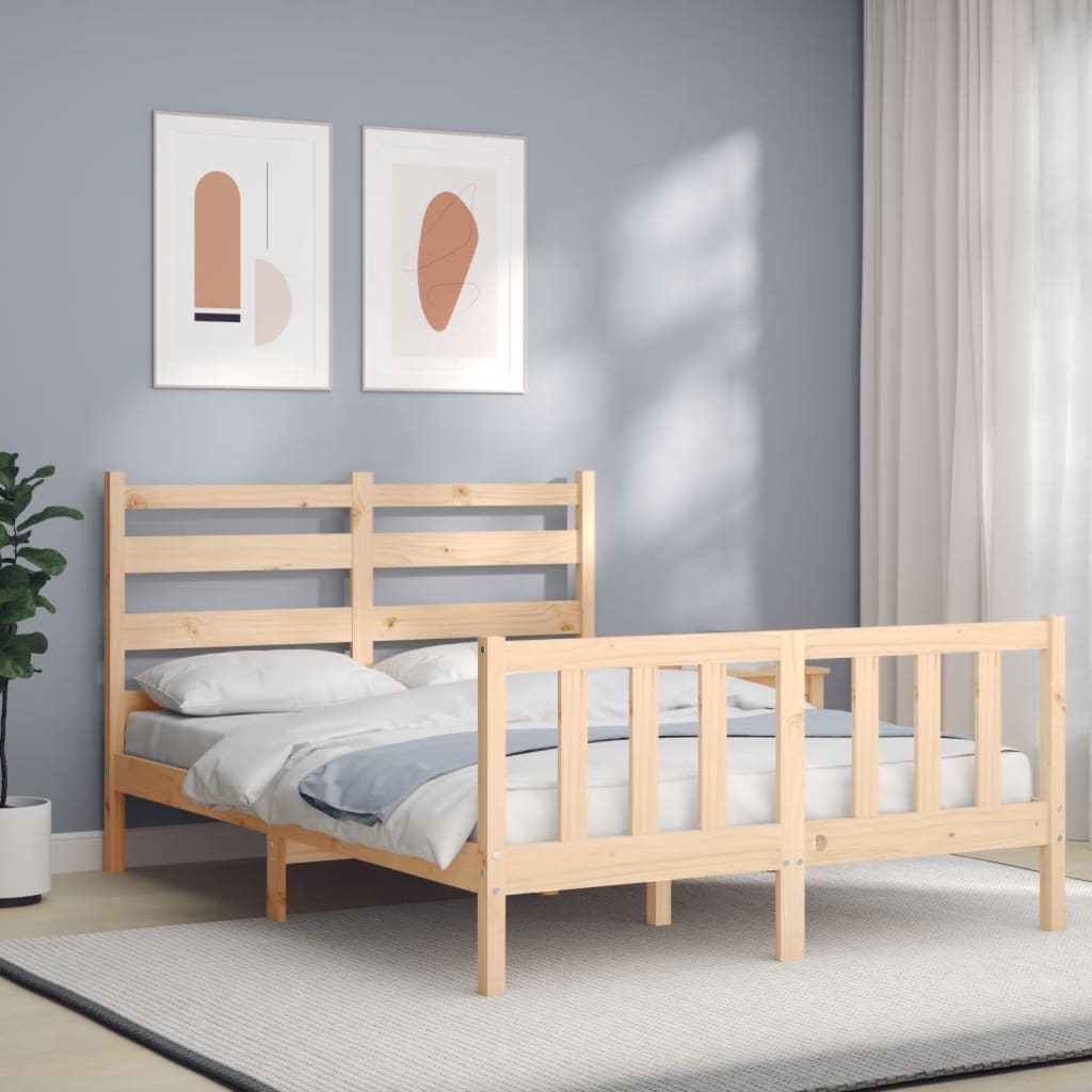 Bed Frame without Mattress 120x200 cm Solid Wood Pine