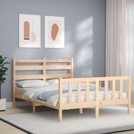 Bed Frame without Mattress 120x200 cm Solid Wood Pine