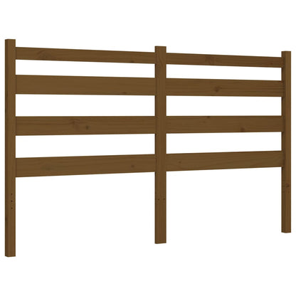 Bed Frame with Headboard Honey Brown King Size Solid Wood