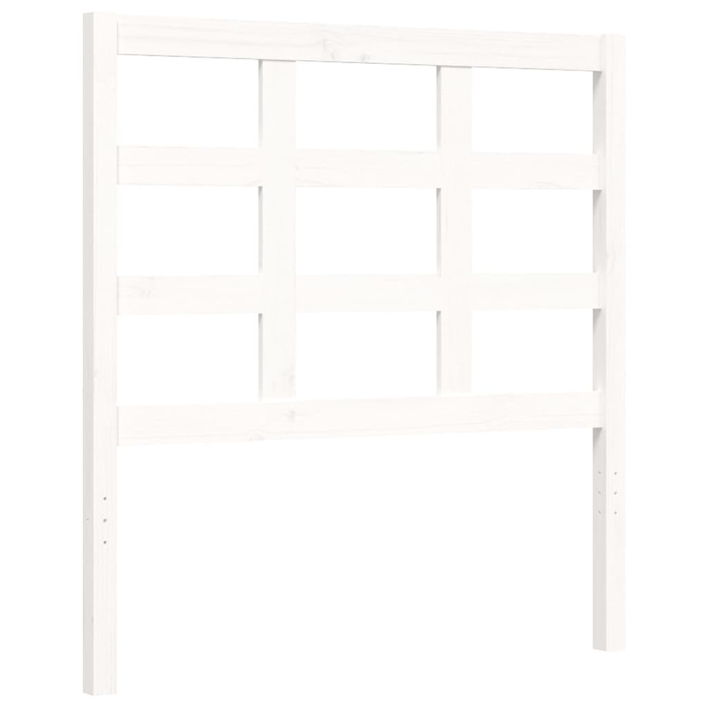 Bed Frame without Mattress White 90x190 cm Single Solid Wood Pine