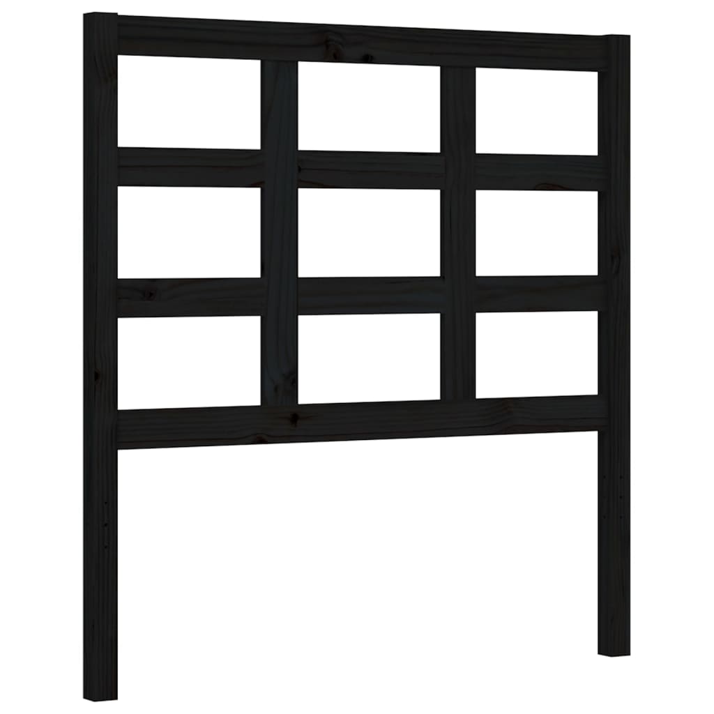 Bed Frame without Mattress Black 90x190 cm Single Solid Wood Pine