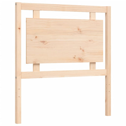 Bed Frame with Headboard 90x190 cm Single Solid Wood