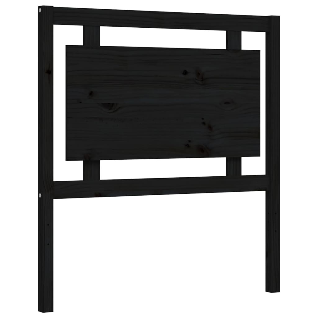 Bed Frame without Mattress Black 90x190 cm Single Solid Wood Pine