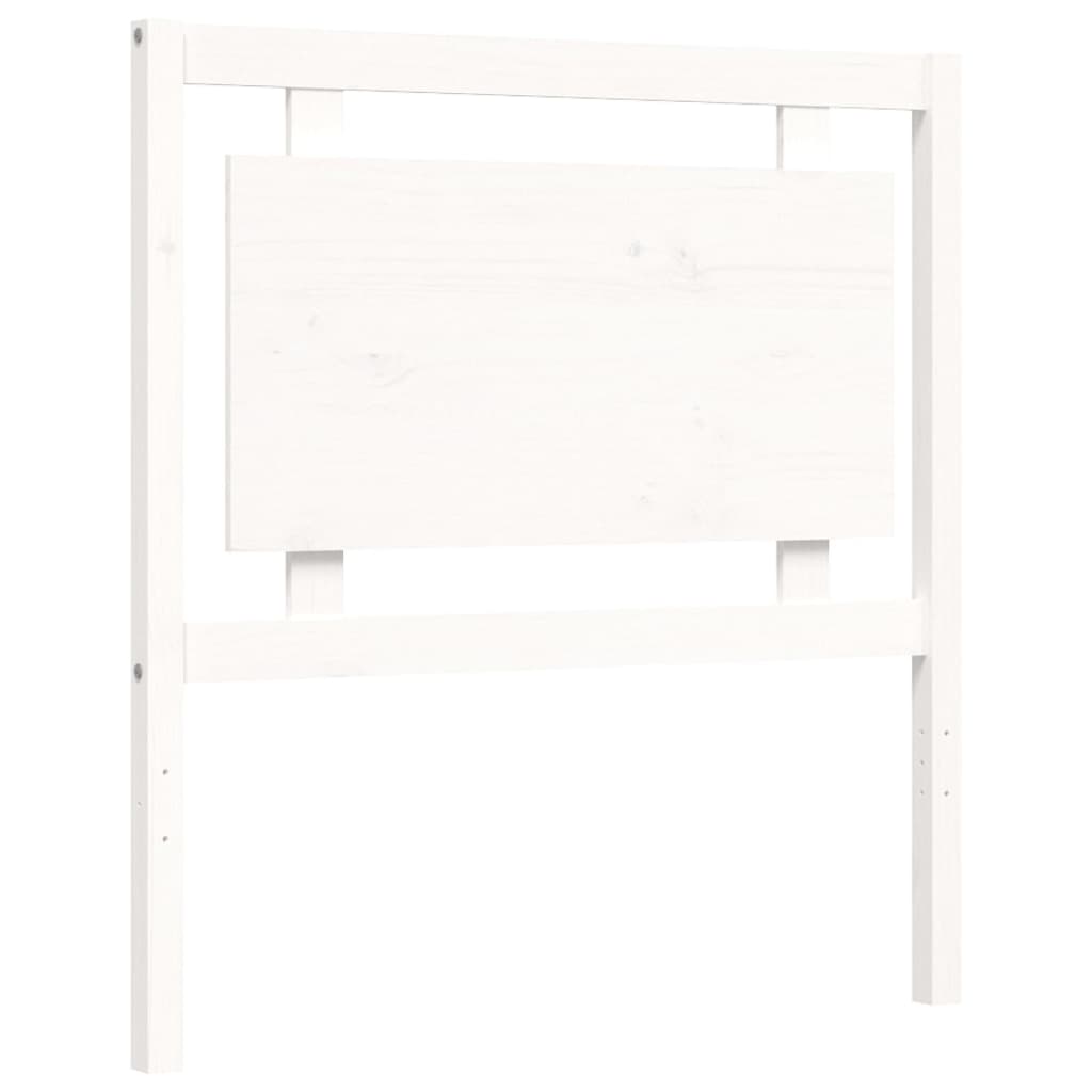 Bed Frame without Mattress White 100x200 cm Solid Wood Pine