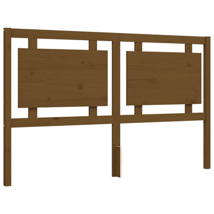 Bed Frame with Headboard Honey Brown King Size Solid Wood