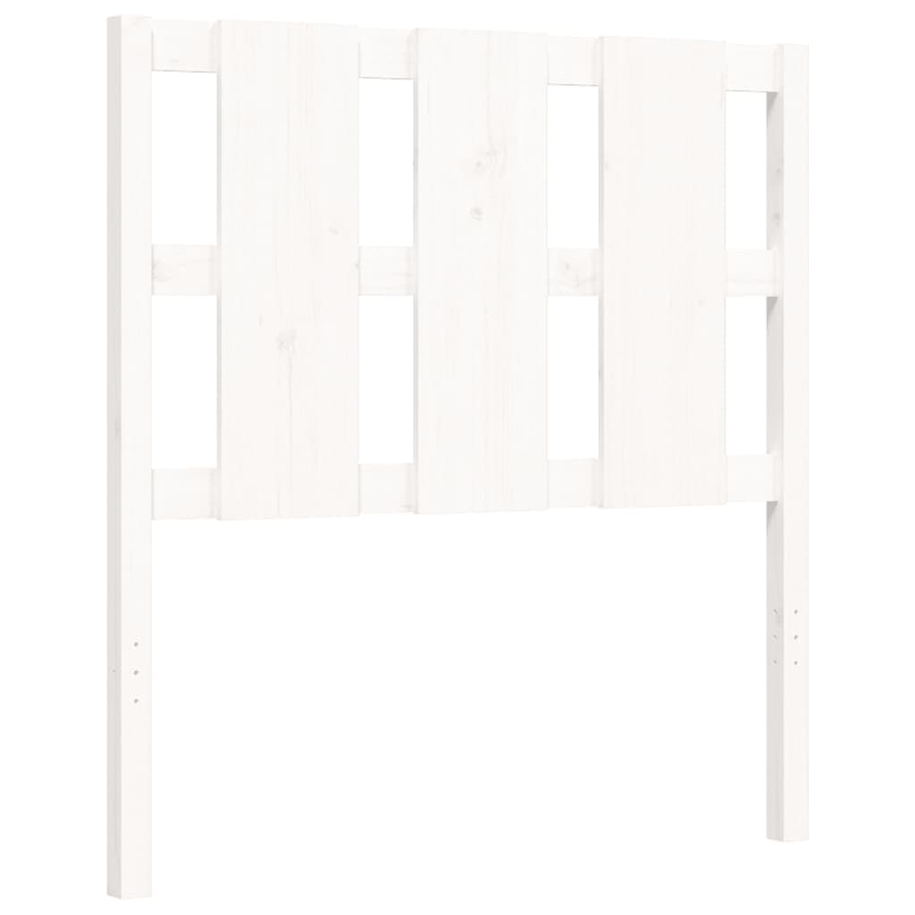 Bed Frame without Mattress White Small Single Solid Wood Pine