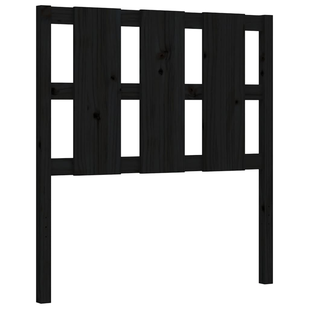 Bed Frame without Mattress Black Small Single Solid Wood Pine