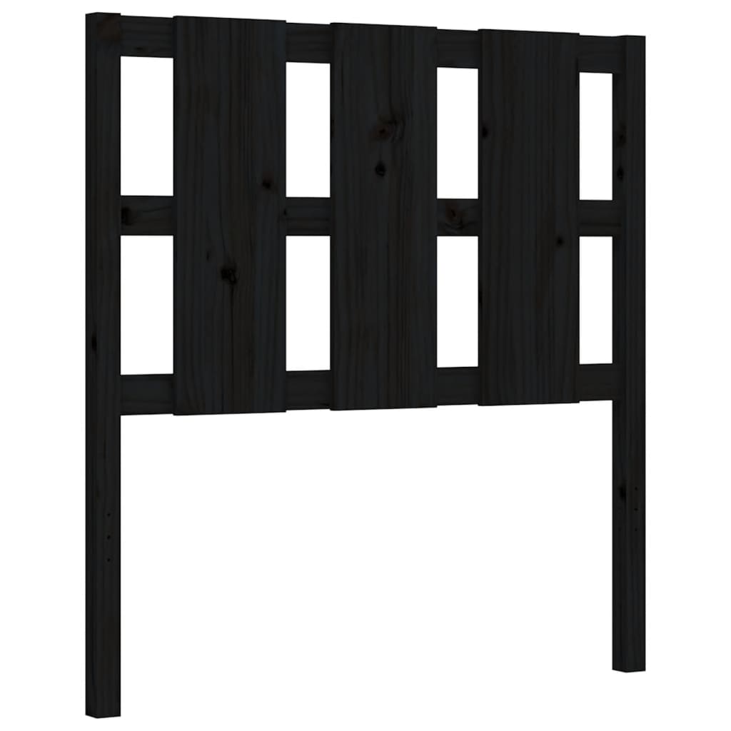 Bed Frame without Mattress Black 90x190 cm Single Solid Wood Pine