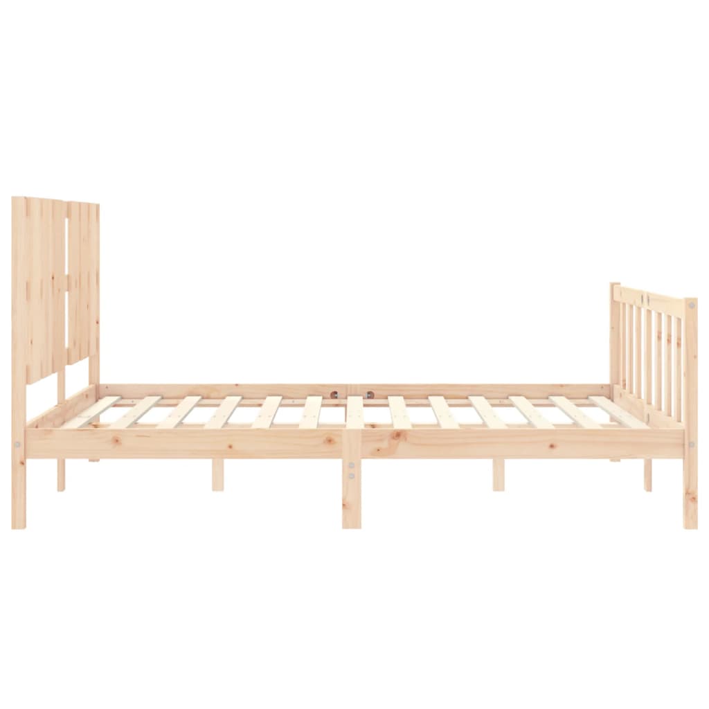 Bed Frame without Mattress King Size Solid Wood Pine