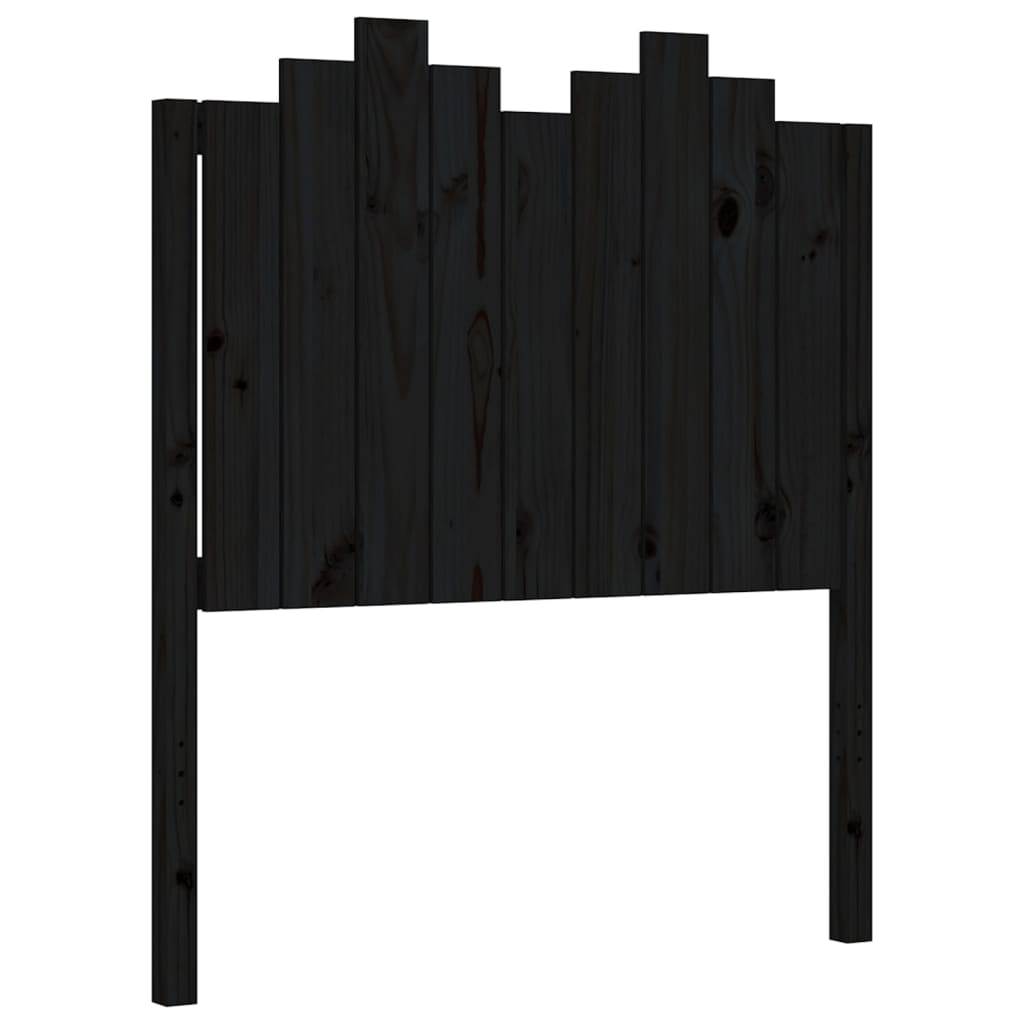 Bed Frame without Mattress Black 90x190 cm Single Solid Wood Pine