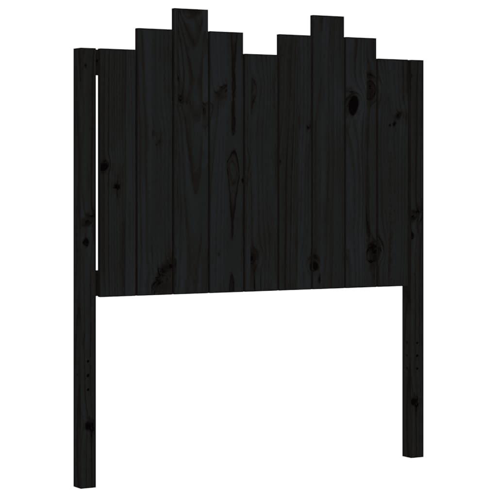 Bed Frame without Mattress Black 90x200 cm Solid Wood Pine