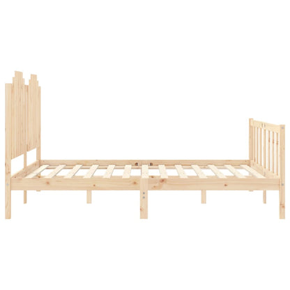 Bed Frame without Mattress King Size Solid Wood Pine