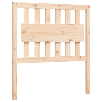 Bed Frame with Headboard Single Solid Wood