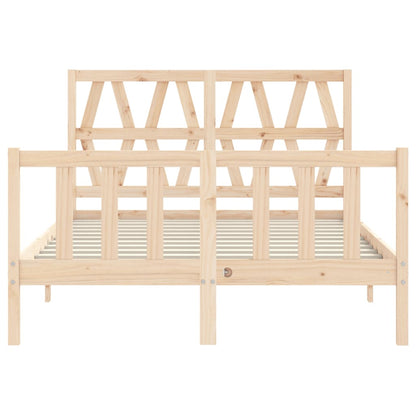 Bed Frame with Headboard 120x200 cm Solid Wood