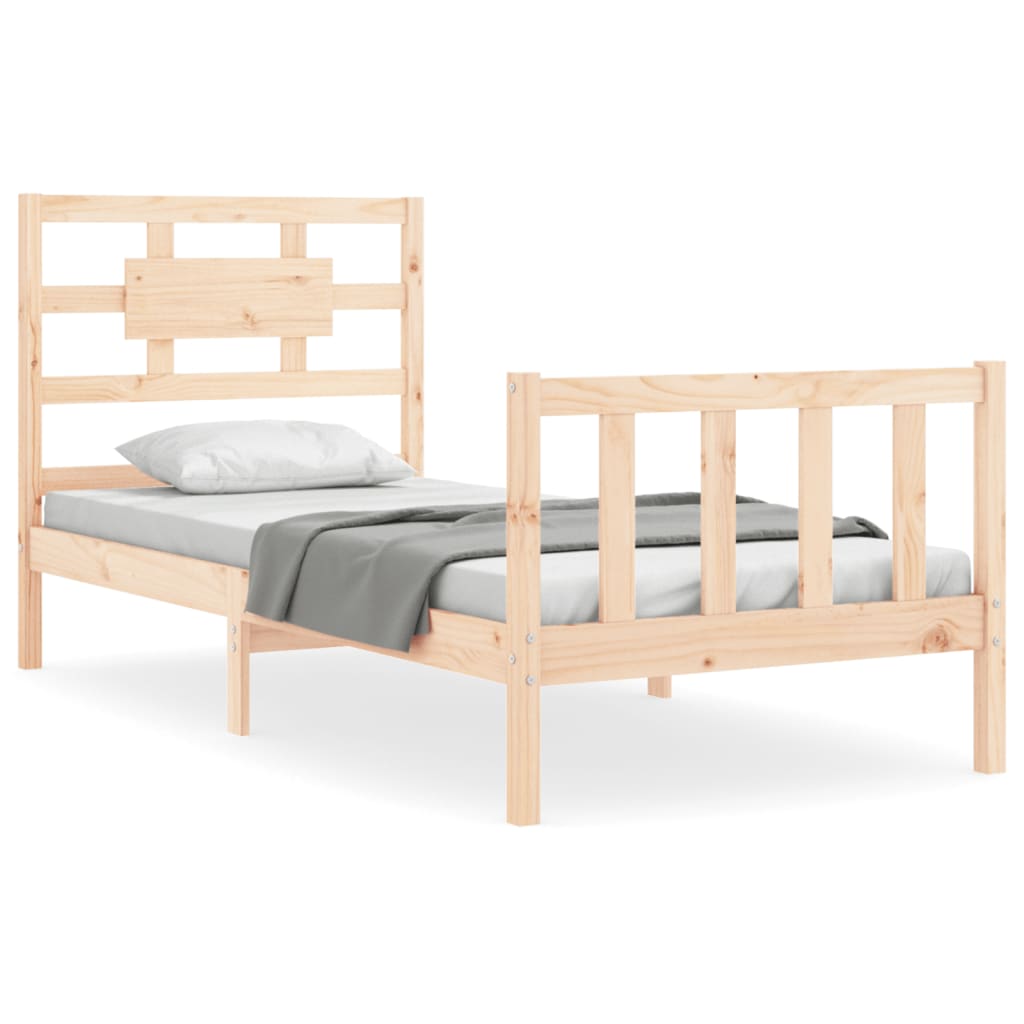 Bed Frame without Mattress Small Single Solid Wood Pine