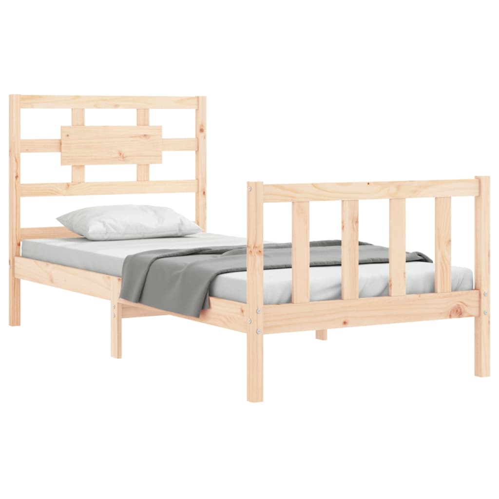 Bed Frame without Mattress Small Single Solid Wood Pine