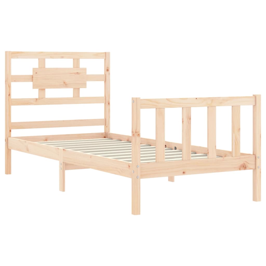 Bed Frame without Mattress Small Single Solid Wood Pine